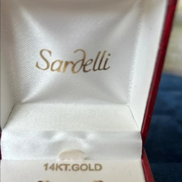 14k gold dangling crescent moon and star Sardelli earrings - Picture 2 of 5